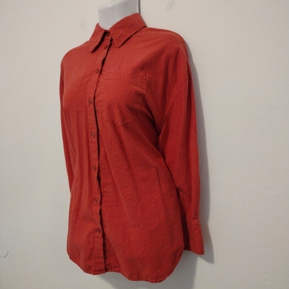 Zara - Salmon Button Front Shirt - Picture 5 of 12